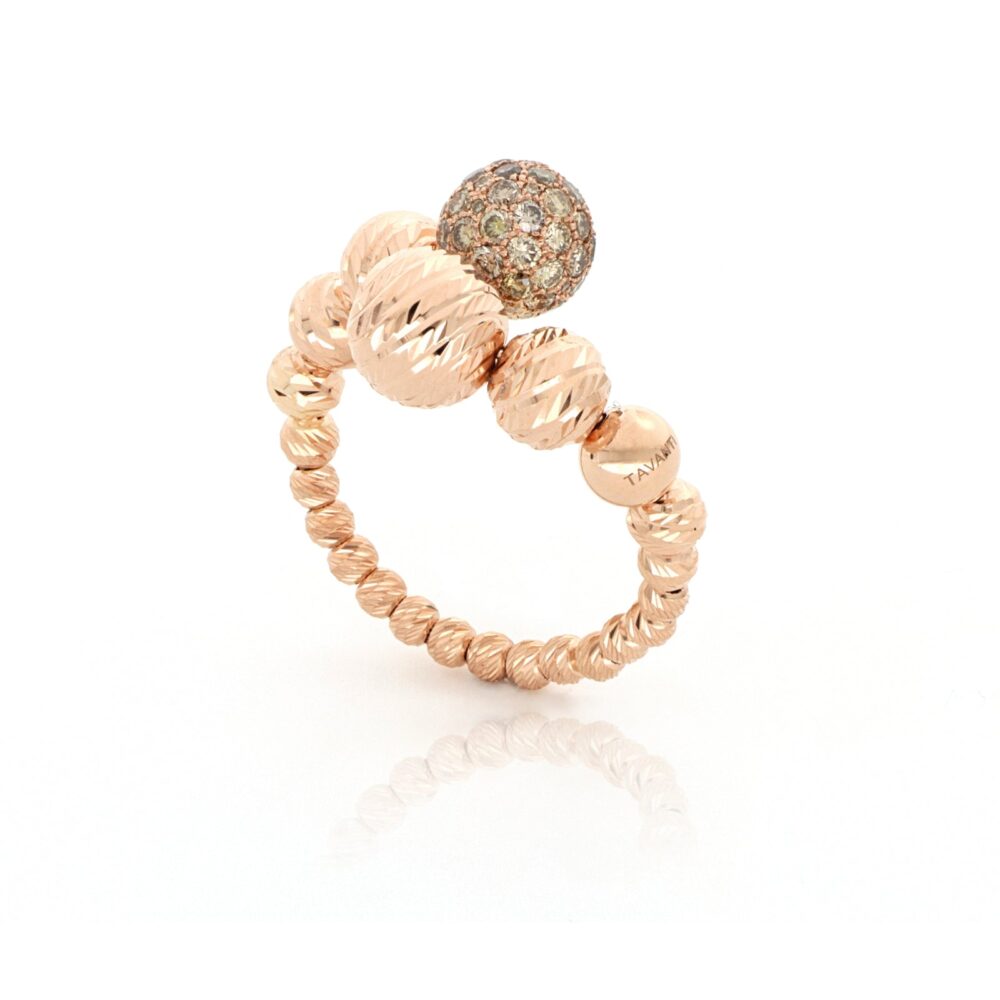 Tavanti – Большое розовое золото и кольцо с бриллиантным кольцом