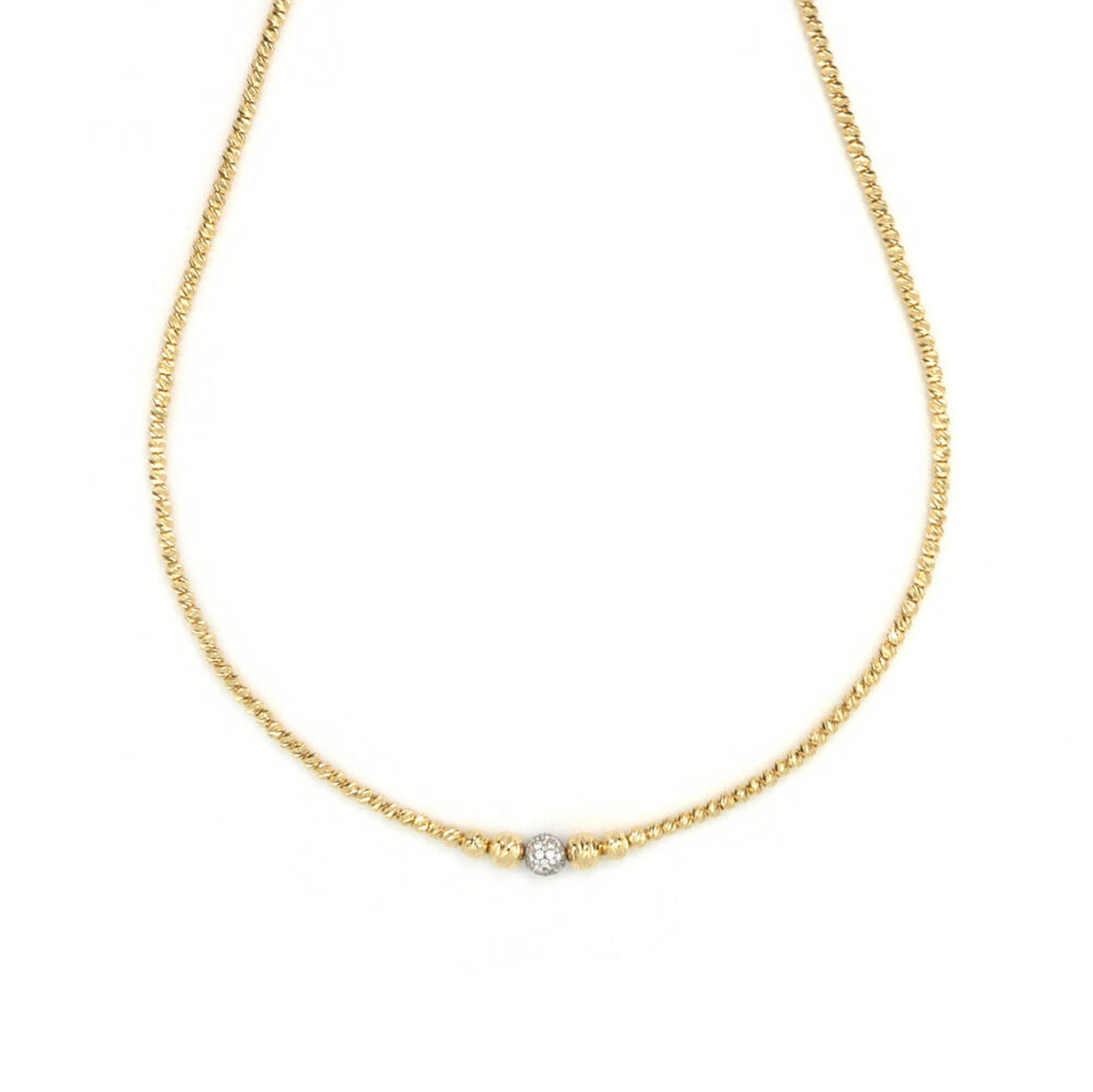 Tavanti – Ожерелье Вселенная сферы в желтом золоте и бриллиантах