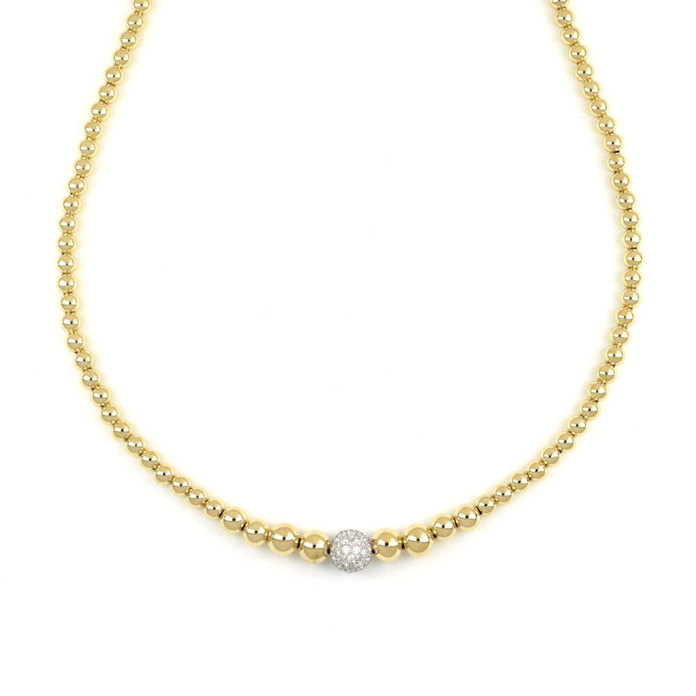 Tavanti – Средняя вселенная ожерелье сферы для подъема глянцевых золота желтого и бриллиантов