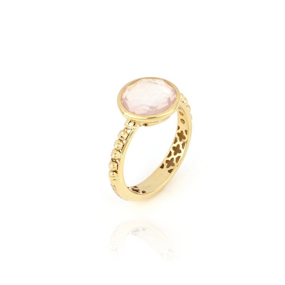 Tavanti – Луна шариковое кольцо с розовым кварцем