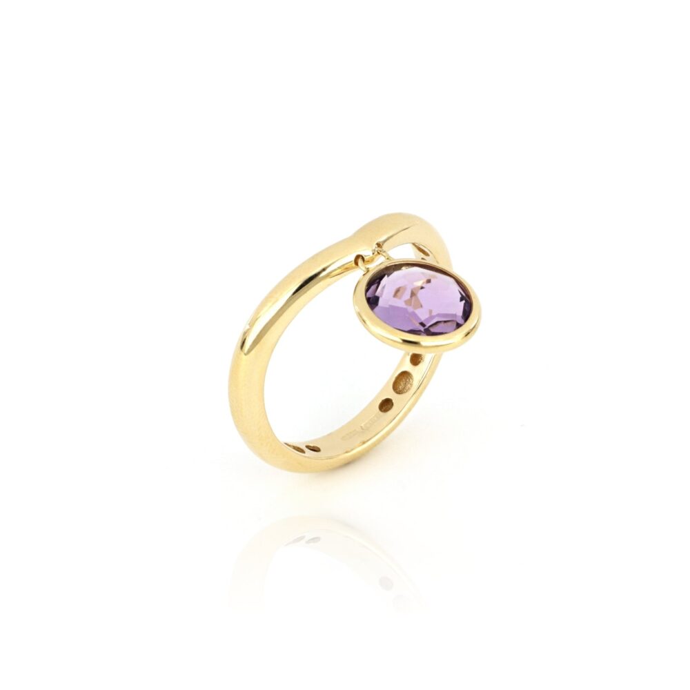 Tavanti – Луна кольцо с большим фиолетовым аметистом