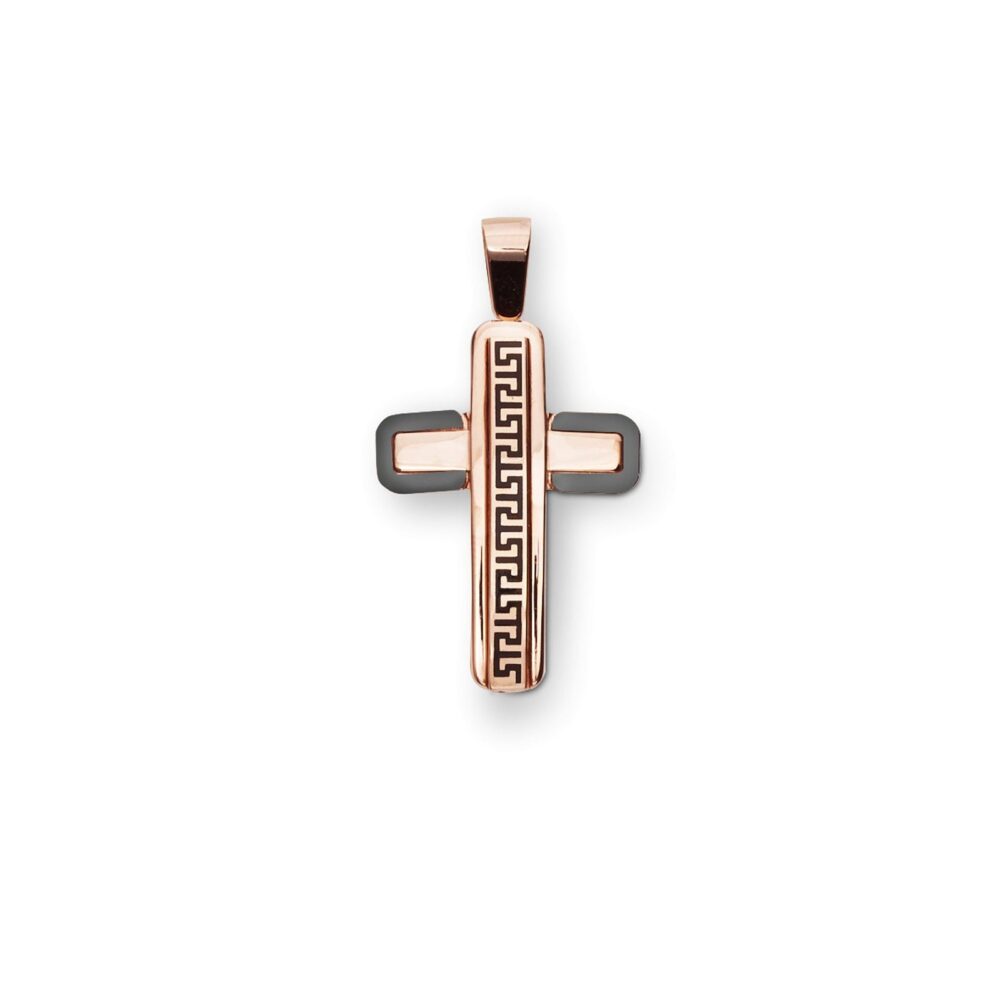 Tavanti – Крест подвеска с греческим розовым золотом
