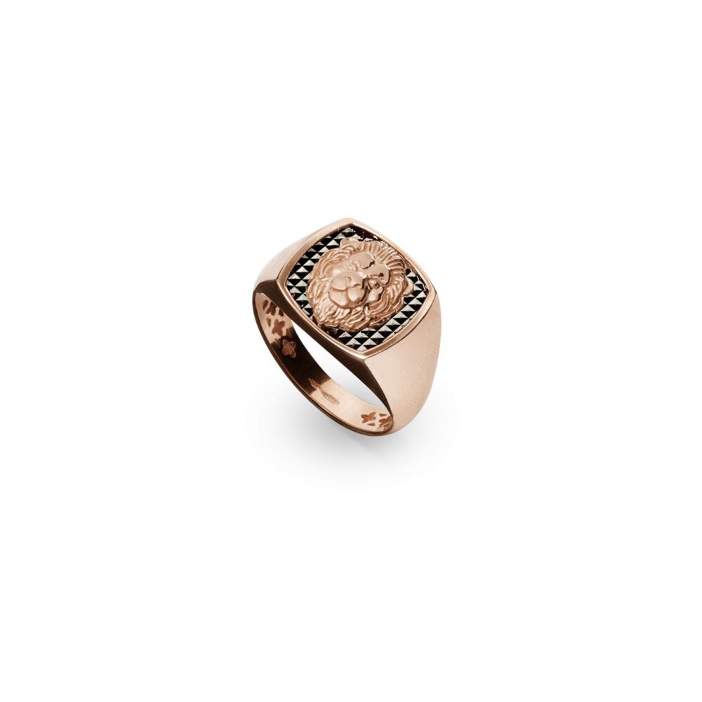 Tavanti – Розовое золотое кольцо льва