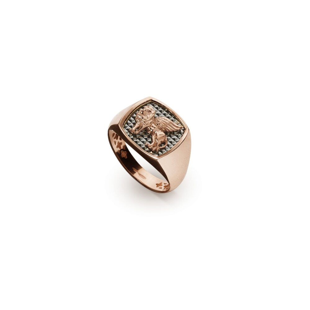 Tavanti – Розовое золотое крылатое львиное кольцо