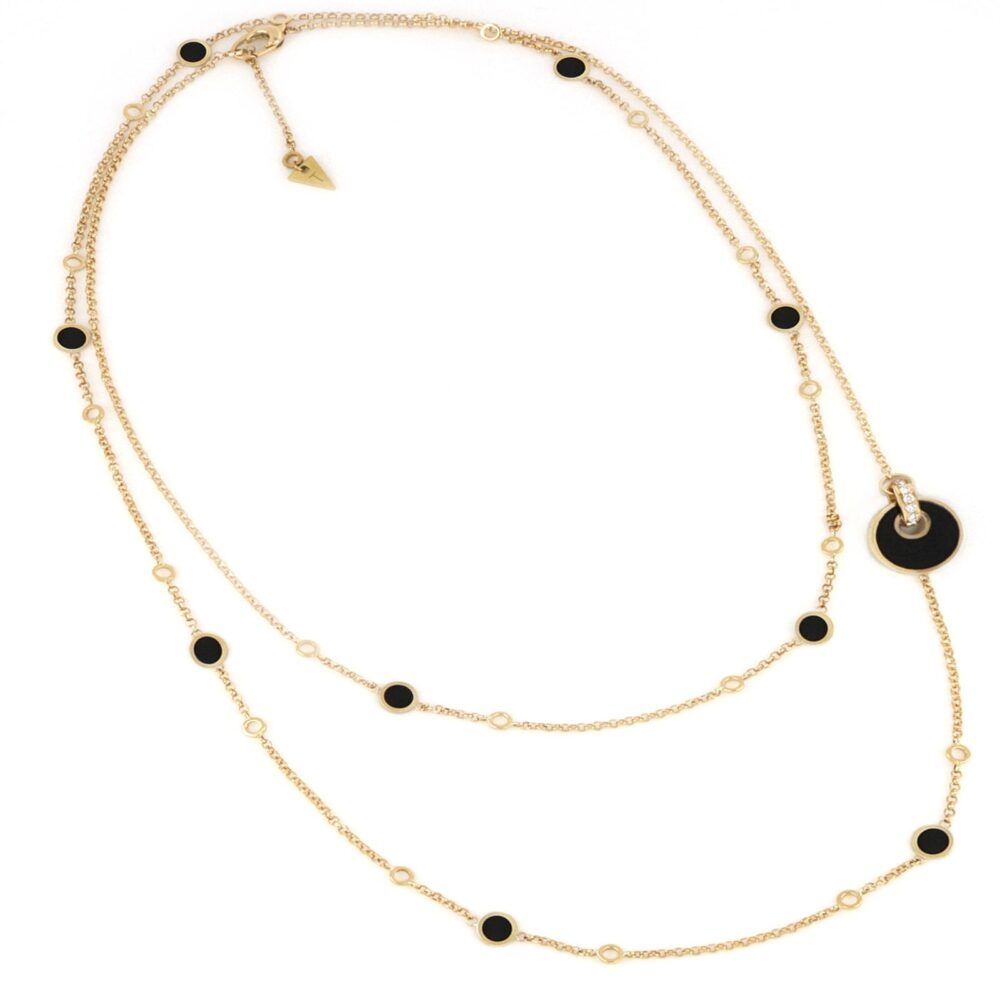 Tavanti – Ожерелье 90 см Юпитер Onyx и Diamonds