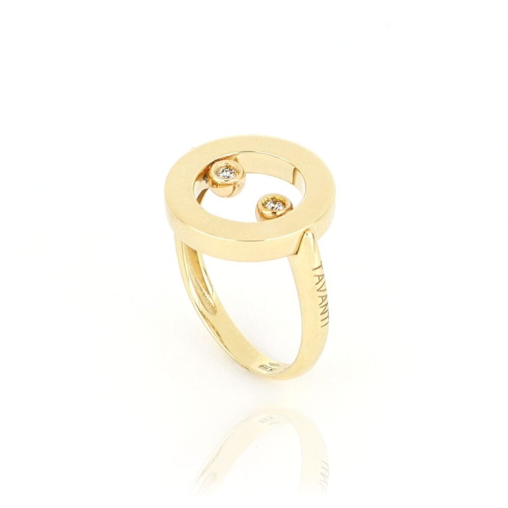 Tavanti – Глянцевая золотая эссенция кольцо и бриллианты