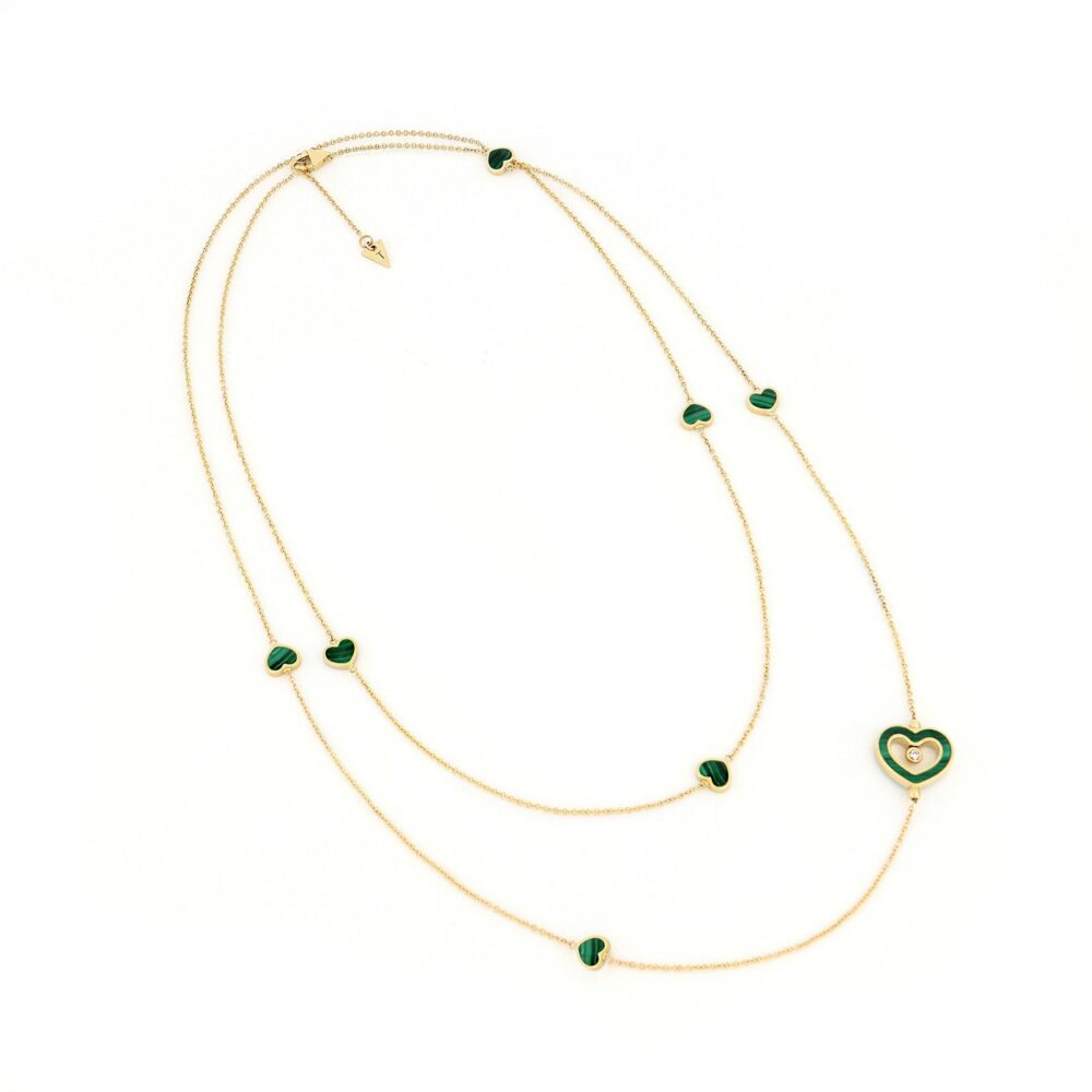 Tavanti – Ожерелье Harmony 100 см Malachite и Diamonds