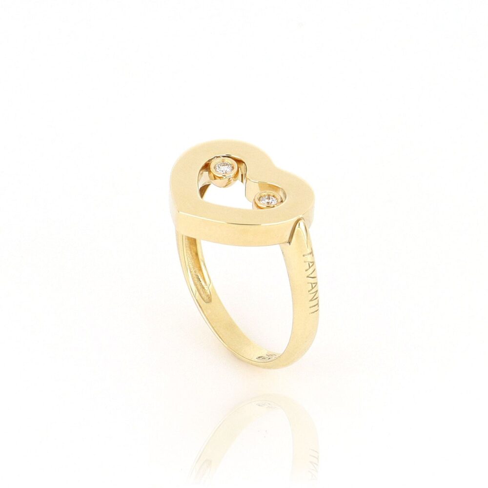 Tavanti – Глянцевые золотые гармонии кольцо и бриллианты