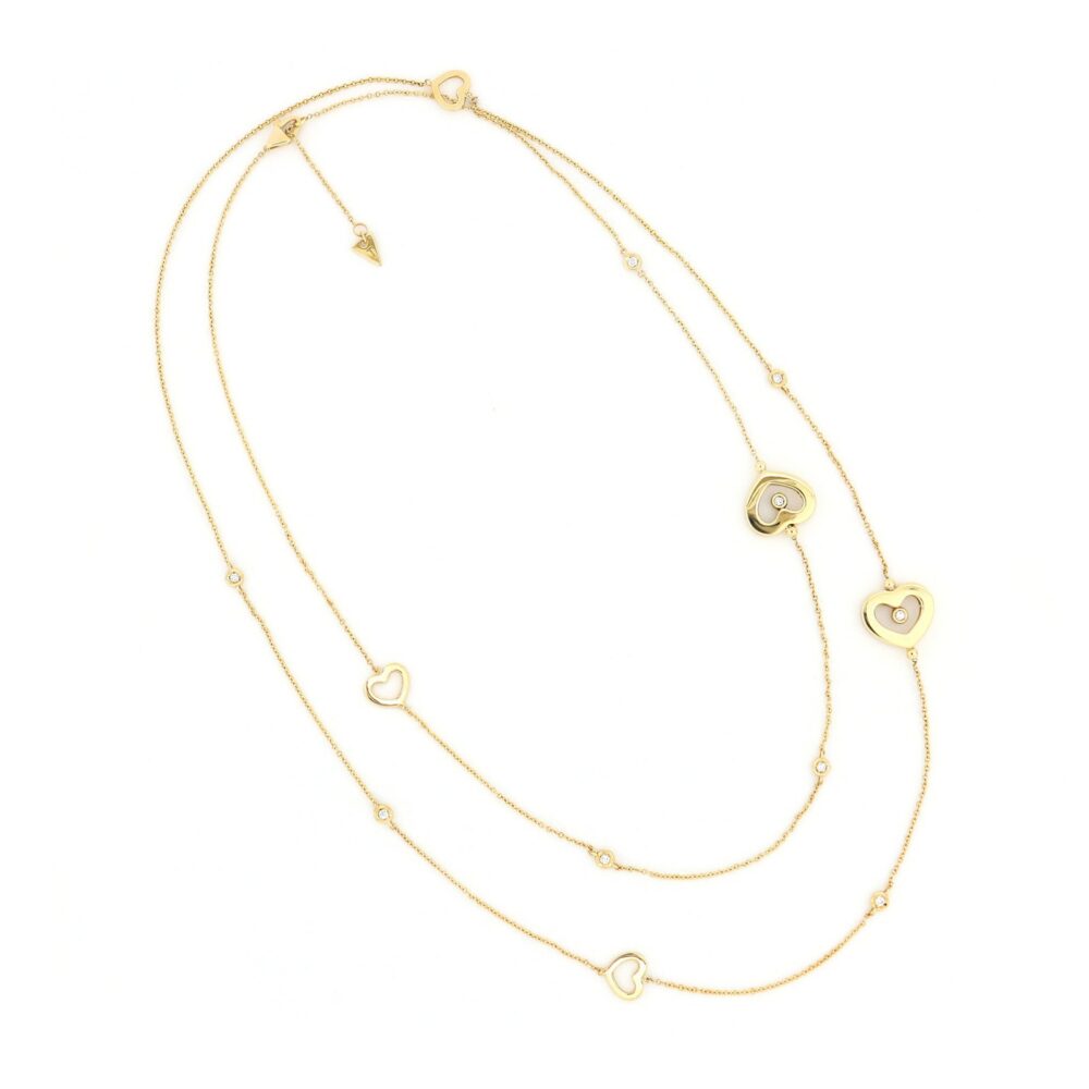 Tavanti – Ожерелье гармонии 100 см глянцевые золотые и бриллианты