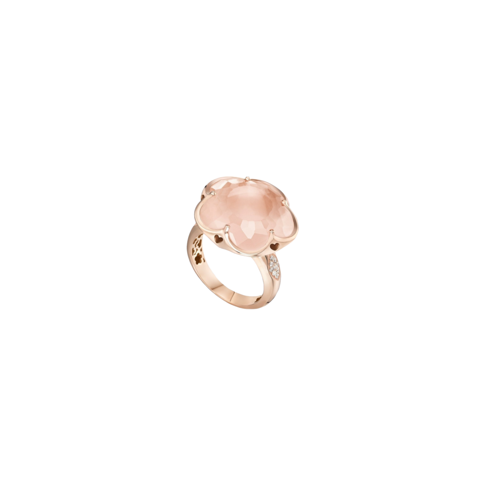 Pasquale Bruni – Bon Ton Ring в розовом золоте с розовым кварцем и бриллиантами 14825R