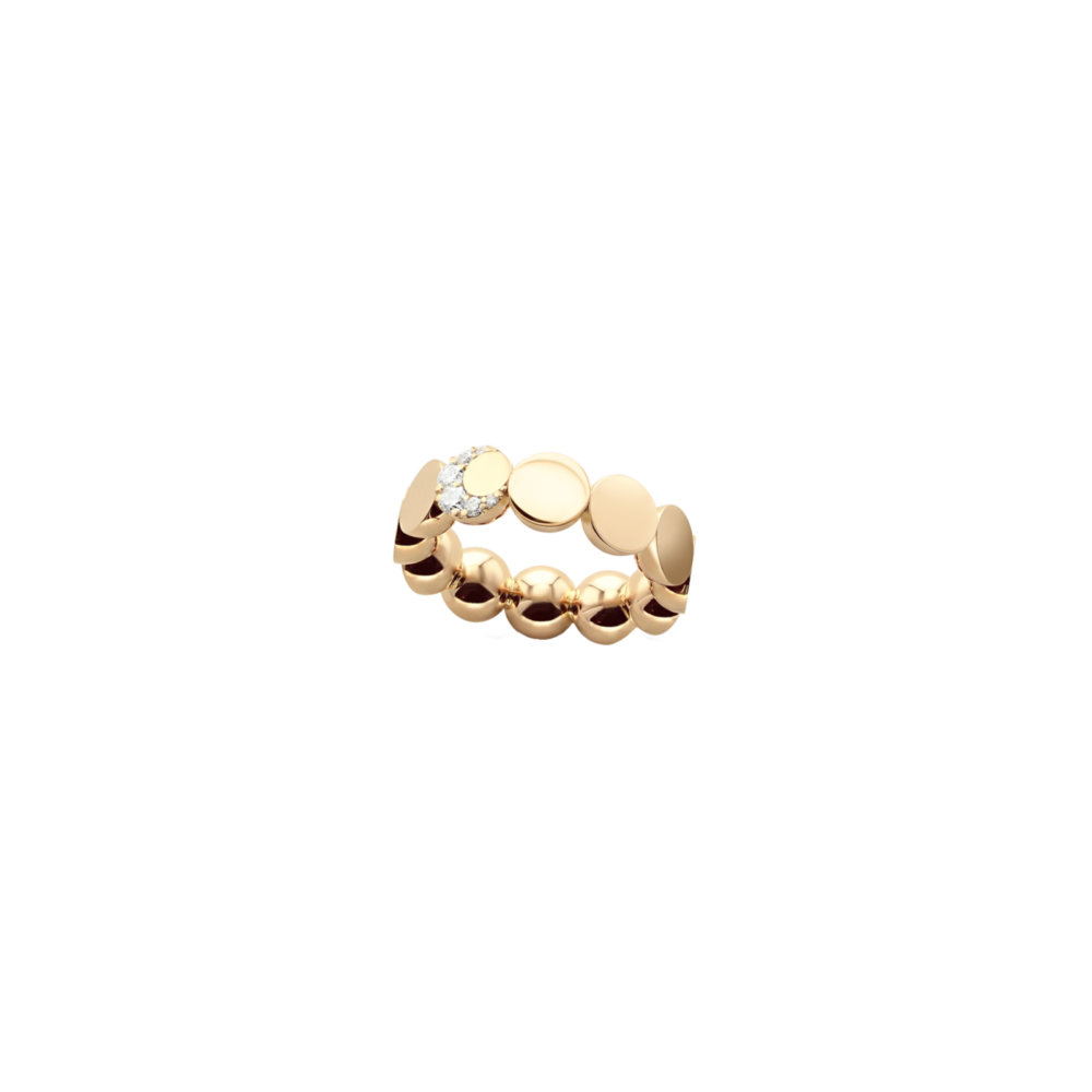Pasquale Bruni – Легкое кольцо из розового золота с белыми бриллиантами 16183R