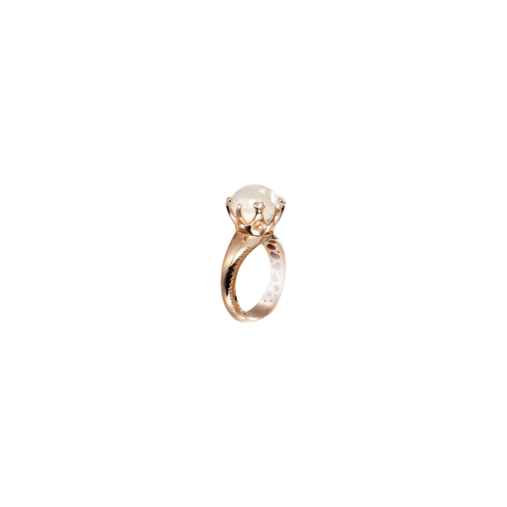 Pasquale Bruni – Rose Gold Sissi Ring с Rosa Quartz 14705R