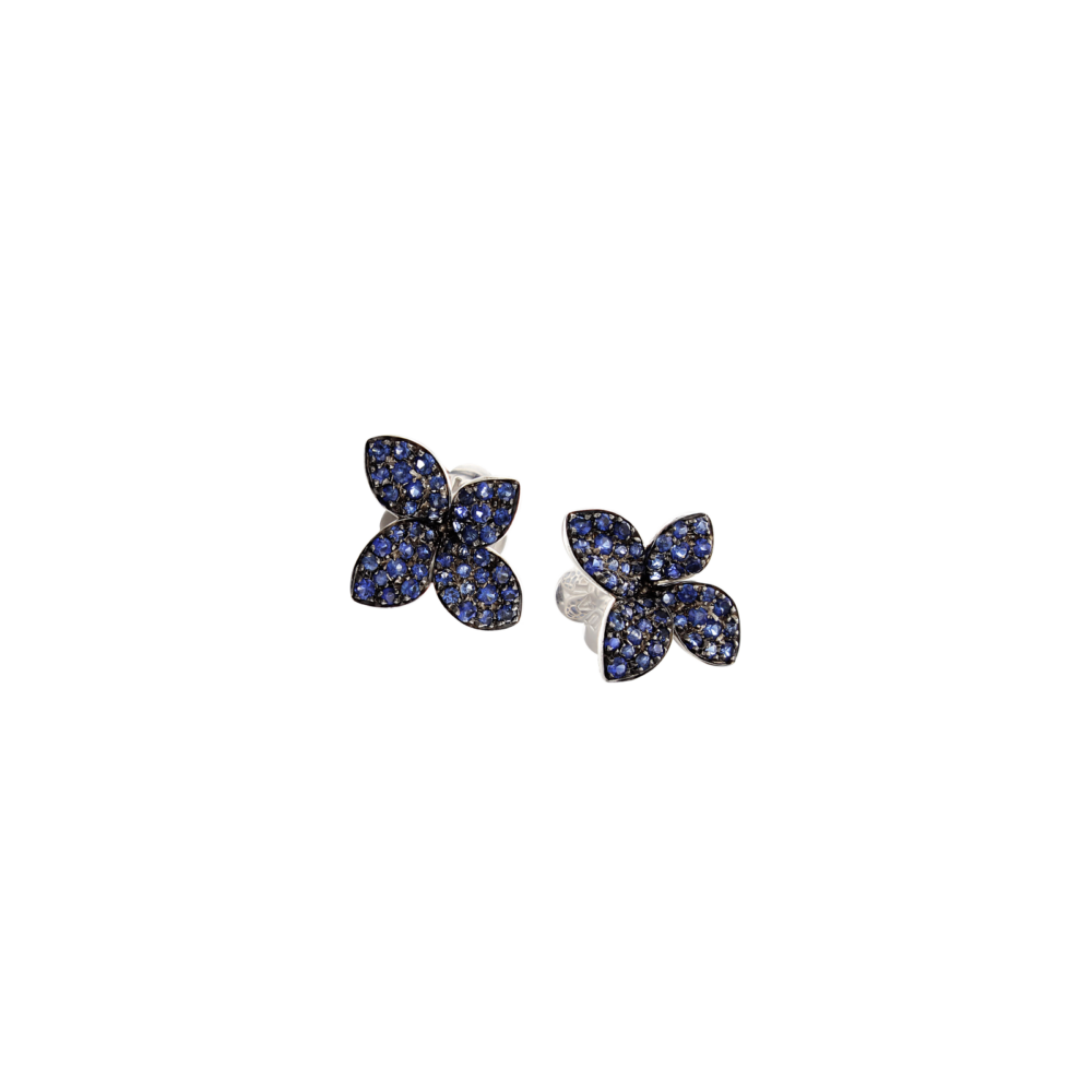Pasquale Bruni – Пети -садовые серьги в белом золоте с цветами в синих сапфирах 16150bn