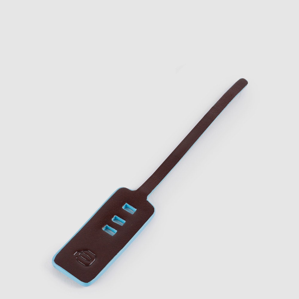 Piquadro – USB 3 в 1 кабеле с микро USB, типом C, Освещение и остановка в синей квадратной кожаной кабеле – AC4234B2