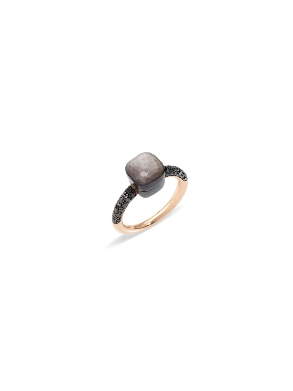 Pomellato – Голый титановый кольцо Осидиан Диаманте Черный PAB7040OT000DBKOS
