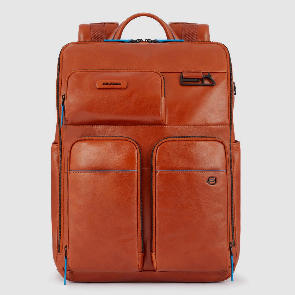 Piquadro – Компьютерный рюкзак с дверью бутылки/зонтик синий квадрат – CA5381B2V