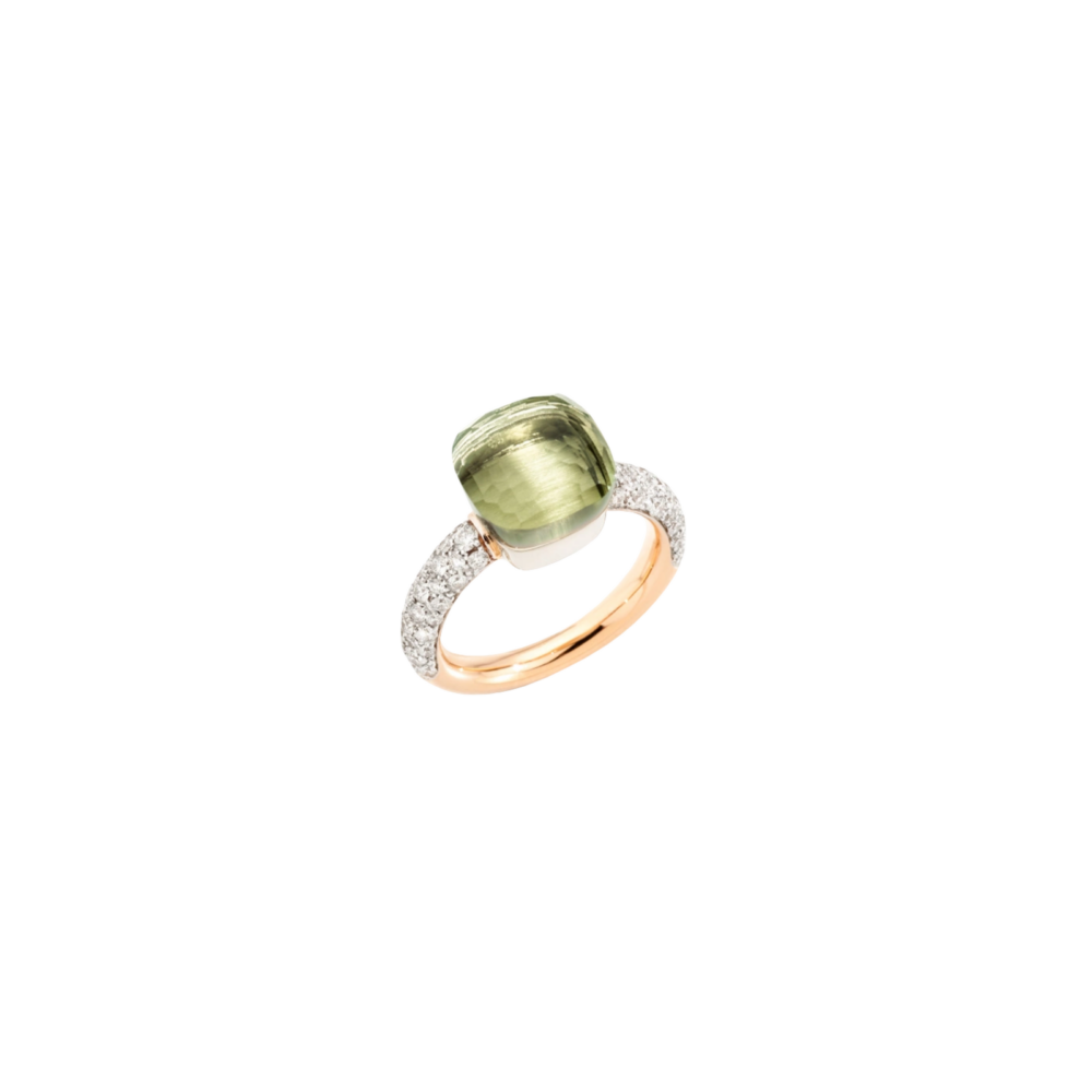 Pomellato – Голое классическое кольцо в розовом и белом золоте с лугами и бриллиантами PAC0040O6WHRDB0PA
