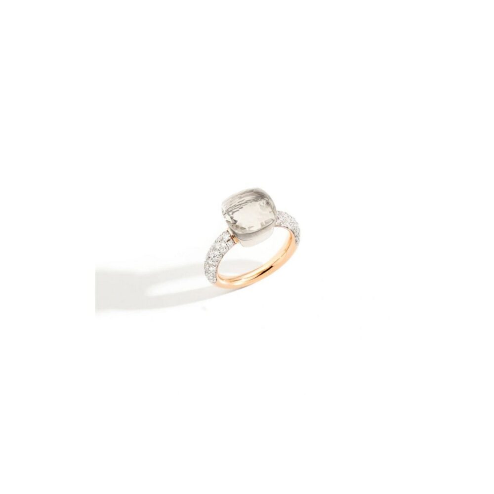 Naked Classic Ring в розовом и белом золоте с белым топазом и бриллиантами PAC0040O6WHRDB0TB
