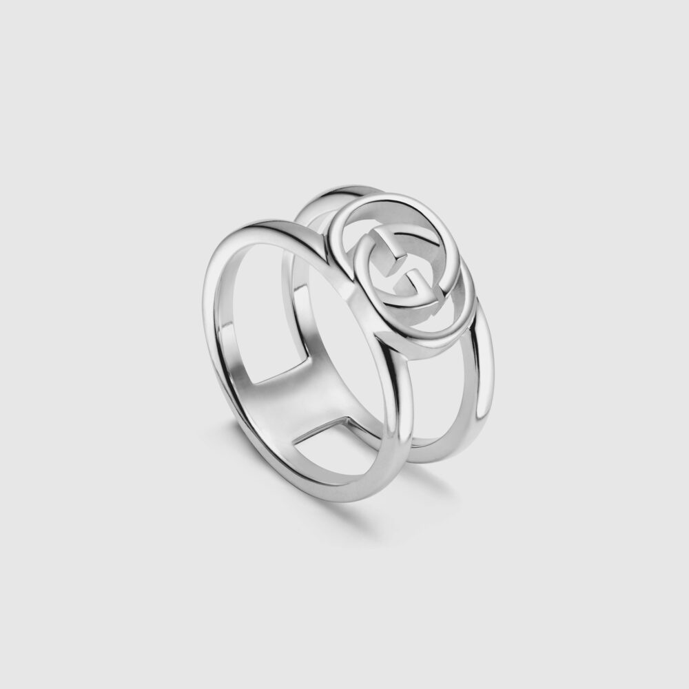 Широкое незамкнутое кольцо Gucci Interlocking – ‎295716 J8400 8106