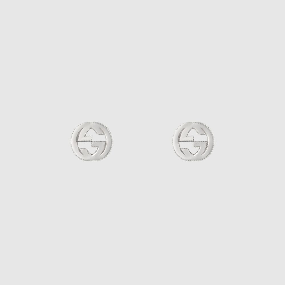 Серьги Gucci Interlocking из серебра – ‎479227 J8400 8106