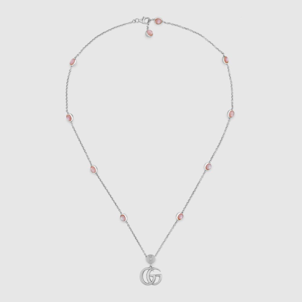 Ожерелье с эмблемой Double G и перламутром – ‎527399 J8440 8164