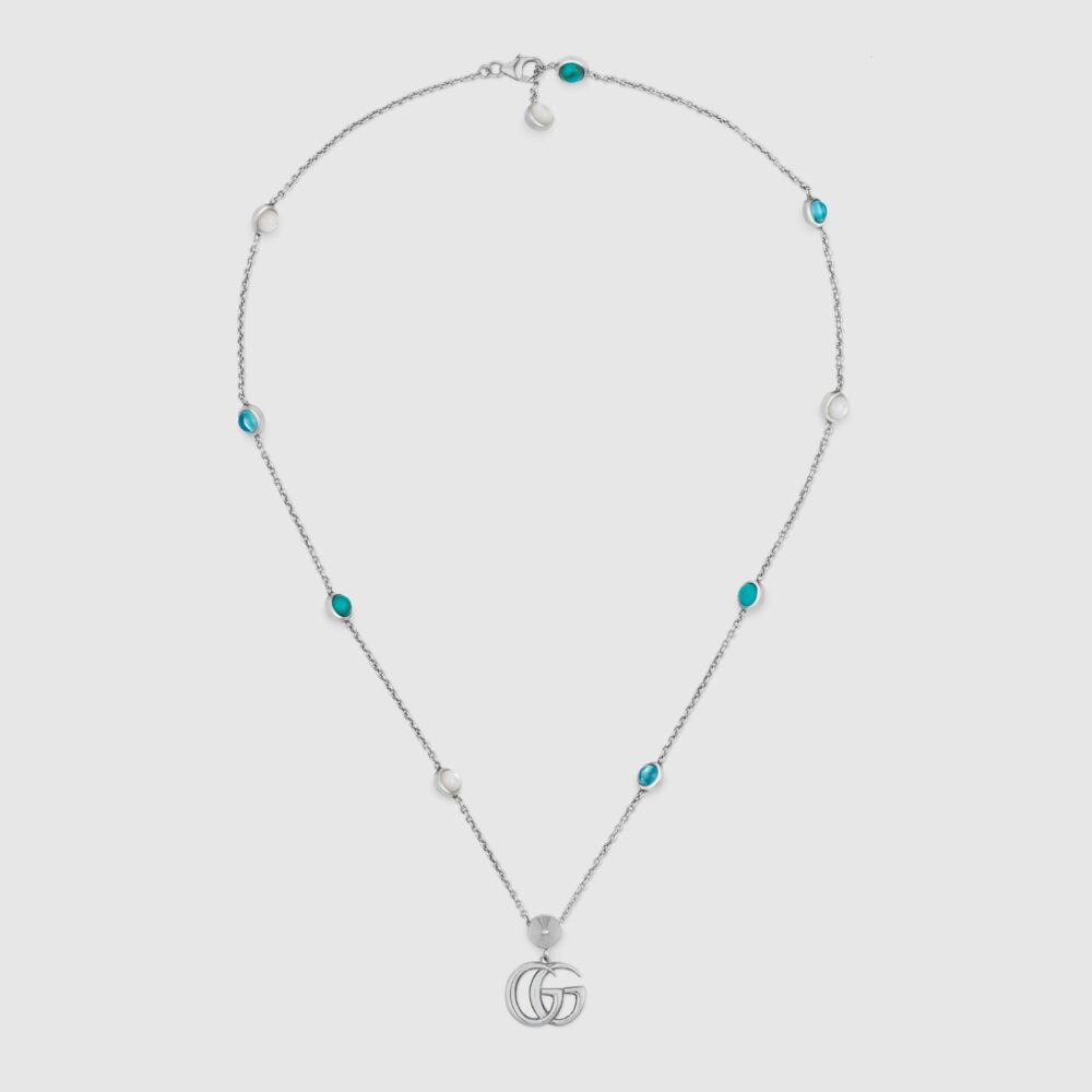Ожерелье с эмблемой Double G и перламутром – ‎527399 J8474 8517