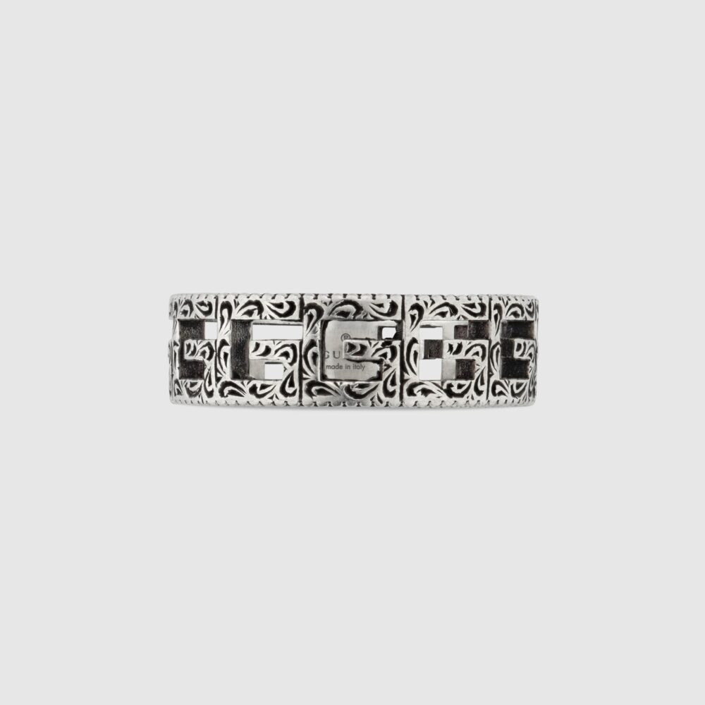 Серебряное кольцо с эмблемой Square G – ‎576993 J8400 0811