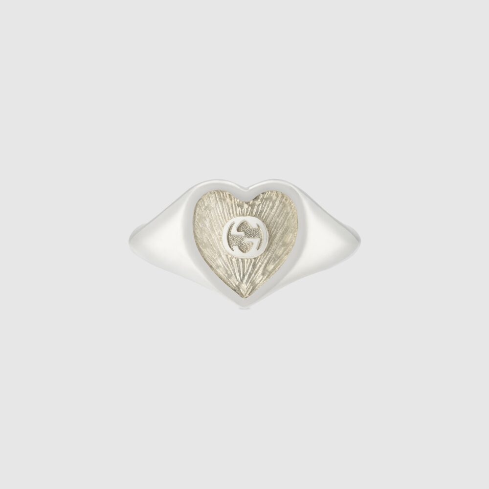 Кольцо Gucci Heart с переплетенными буквами G – ‎645544 J8410 1184