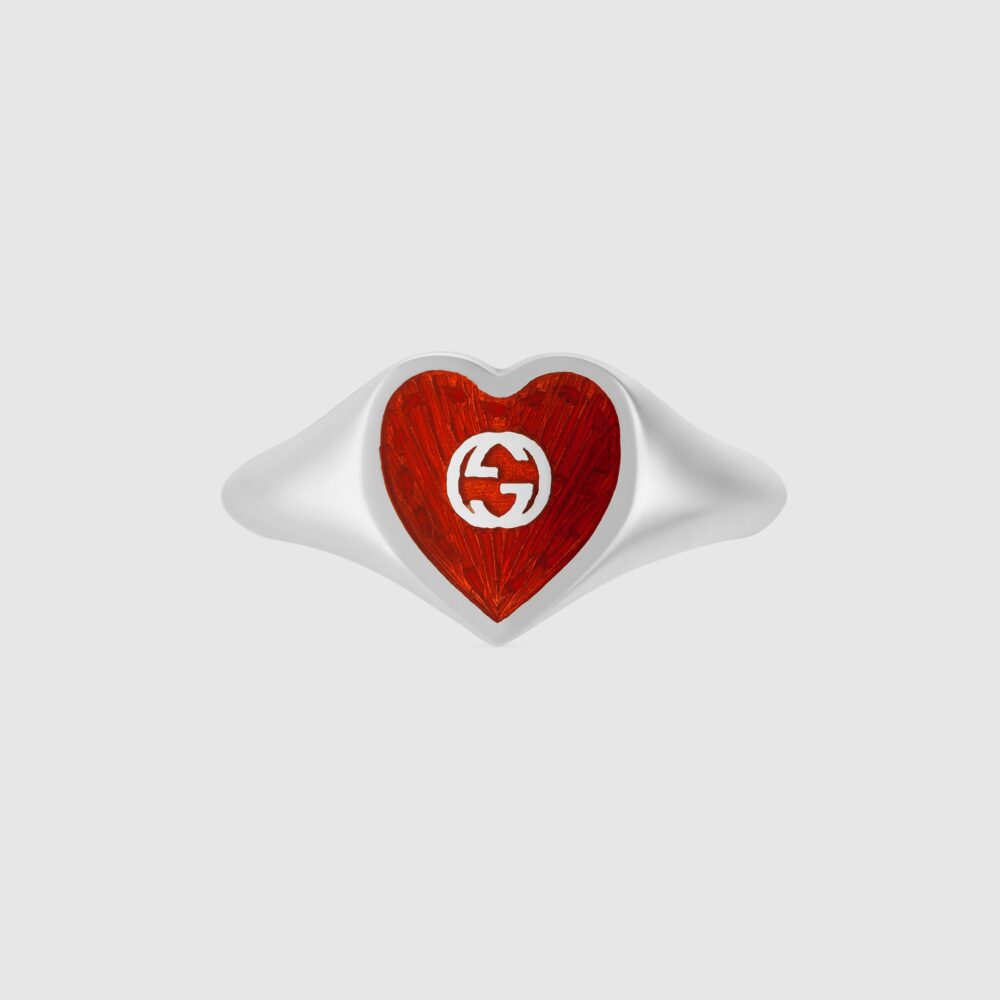 Кольцо Gucci Heart с переплетенными буквами G – ‎645544 J8410 8133