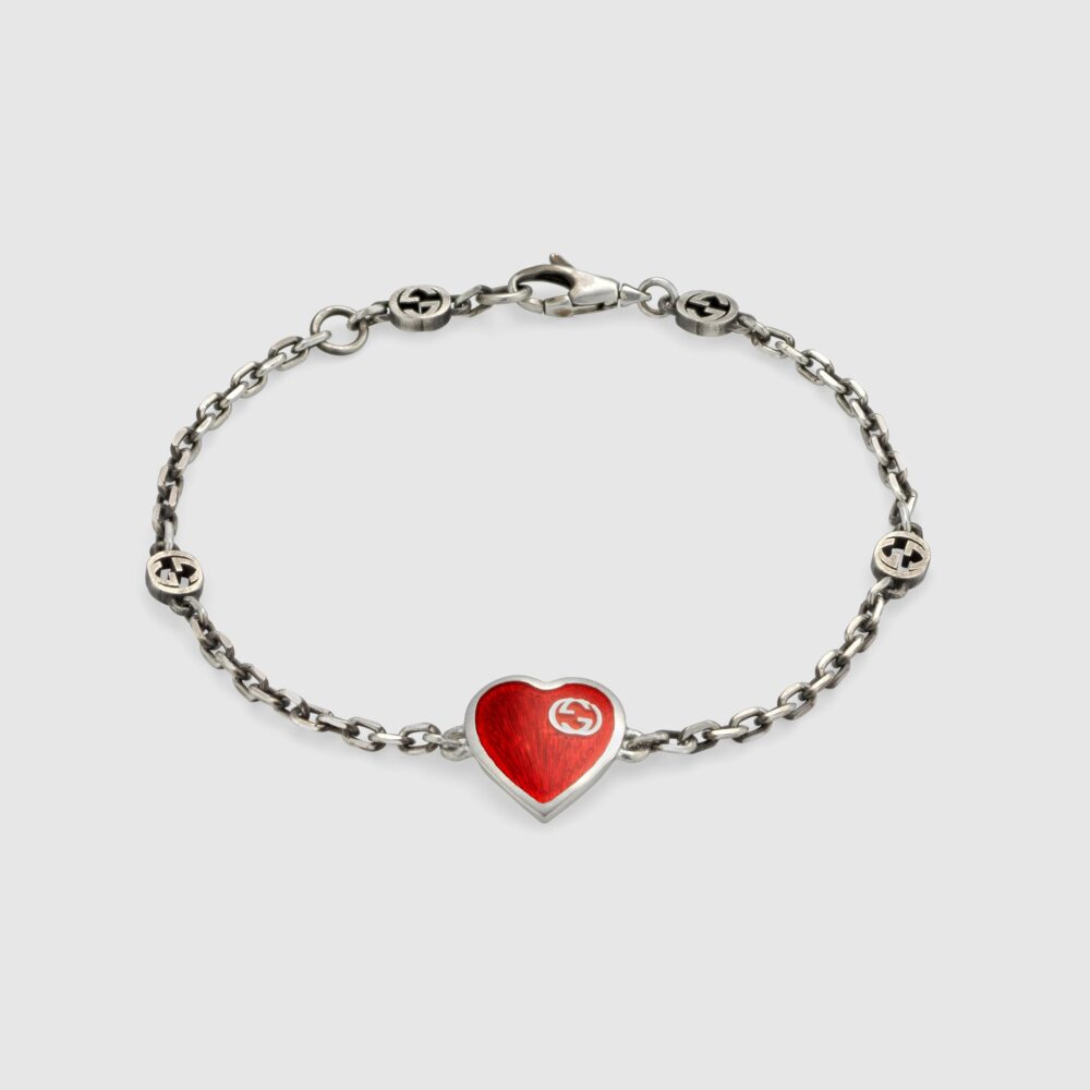 Браслет Gucci Heart с переплетенными буквами G – ‎645546 J89B4 1192