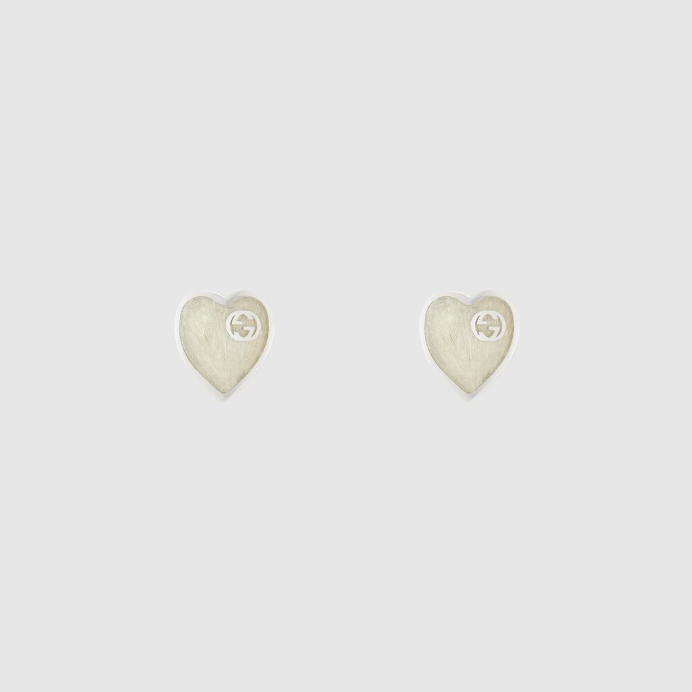 Серьги Gucci Heart с переплетенными буквами G – ‎645547 J8410 1184