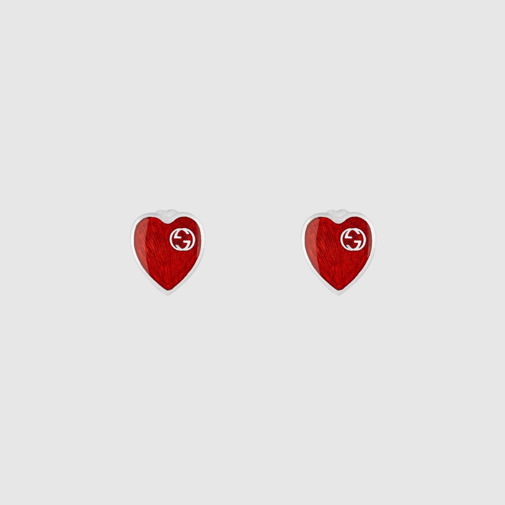 Серьги Gucci Heart с переплетенными буквами G – ‎645547 J8410 8166