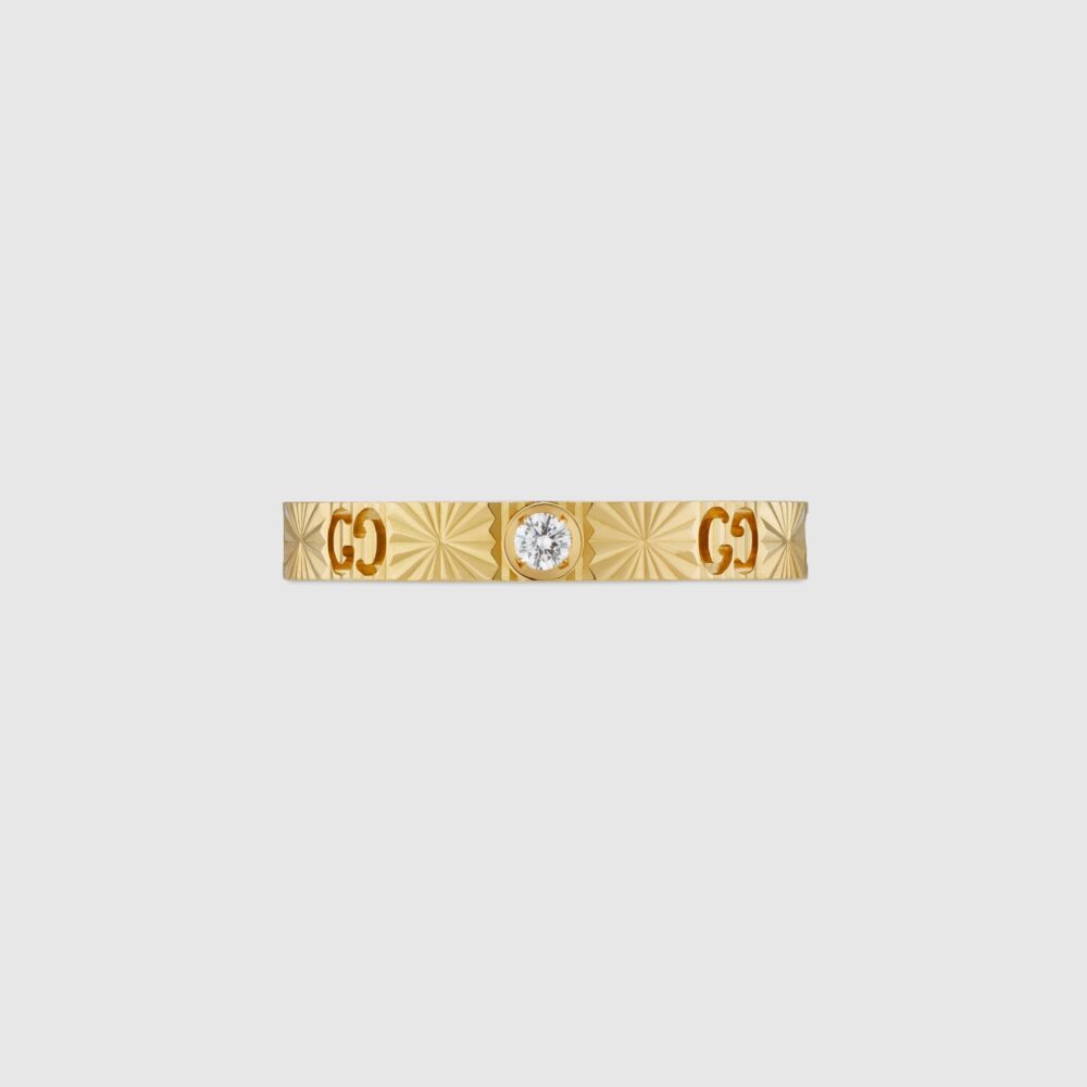 Кольцо Icon с сердцем и бриллиантом из золота 18 карат – ‎727892 J8540 8000
