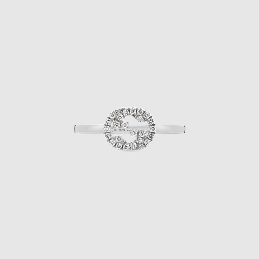 Кольцо с бриллиантом Gucci Interlocking – ‎729412 J8568 9066